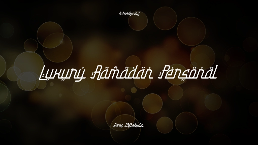 Luxury Ramadan Personal Beispielbilder für Schriftarten  1