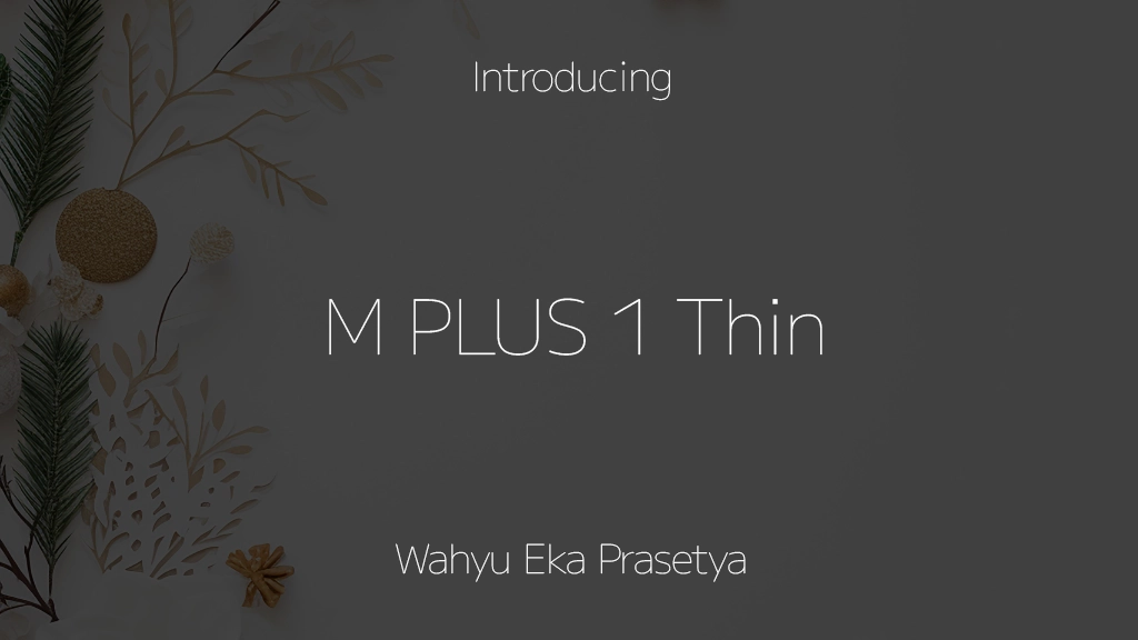 M PLUS 1 Thin Font Sample Images  1