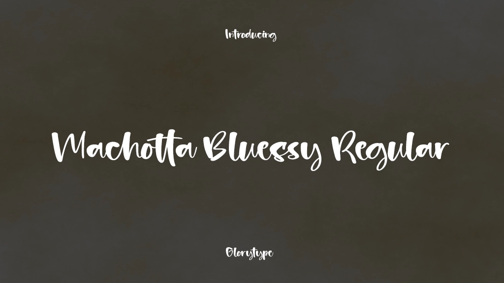 Machotta Bluessy Regular Images d’exemples de polices  1