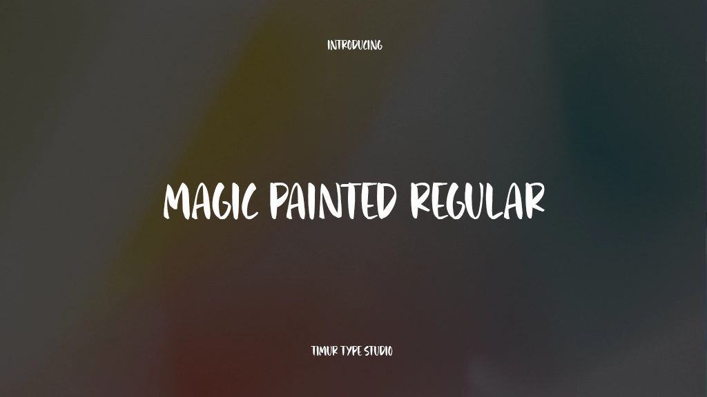 Magic Painted Regular Images d’exemples de polices  1