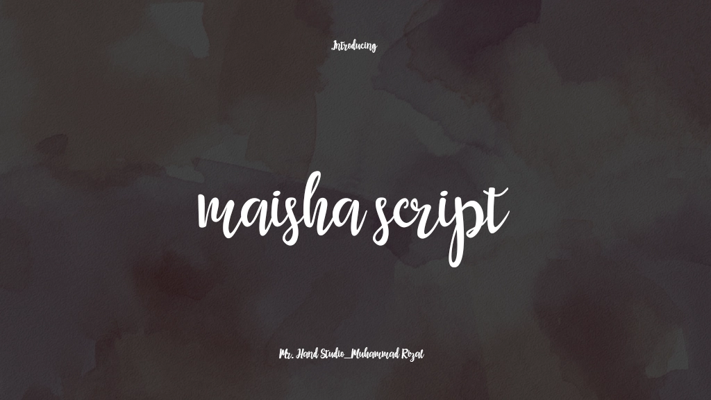 maisha script Beispielbilder für Schriftarten  1