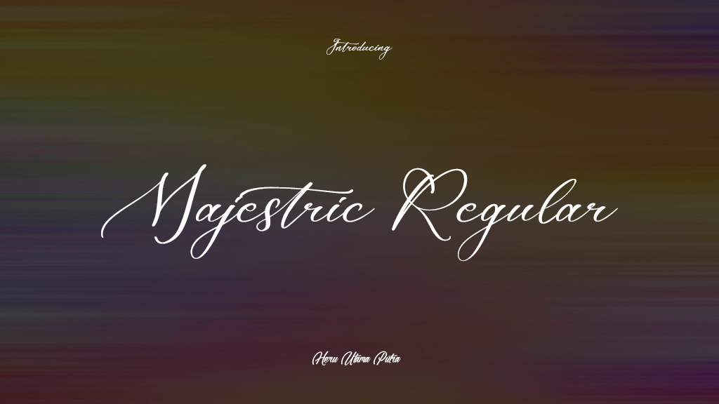 Majestric Regular Font Sample Images  1