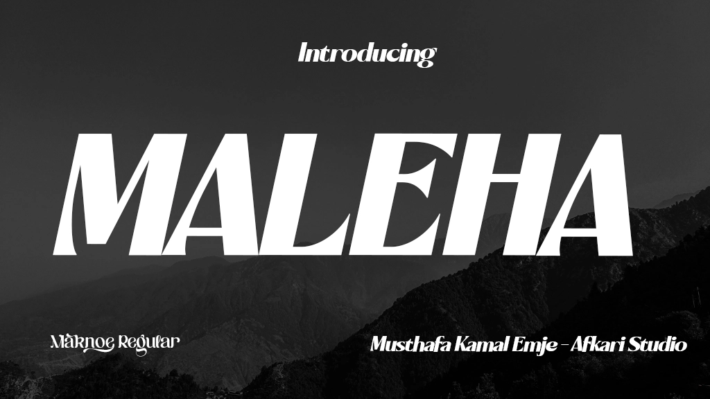 MALEHA Font Sample Image 1