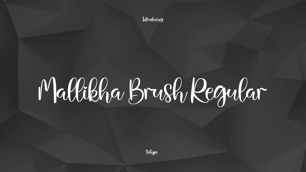 Mallikha Brush Regular Images d’exemples de polices  1