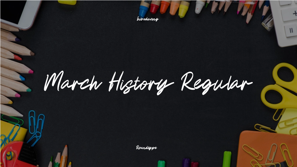 March History Regular 字体样本图像  1