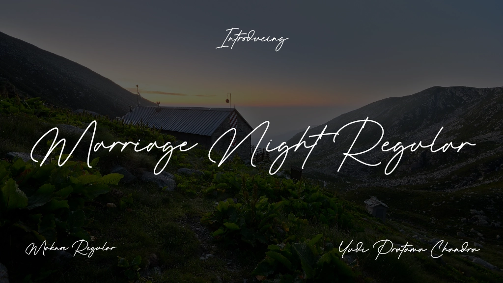 Marriage Night Regular Font Sample Image 1