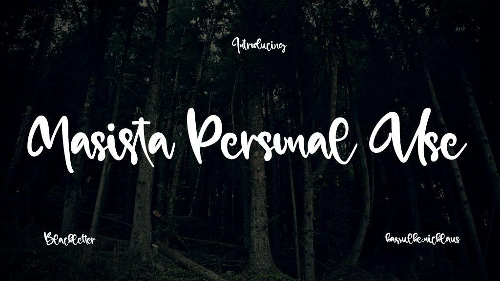 Masista Personal Use Only Font Sample Image 1