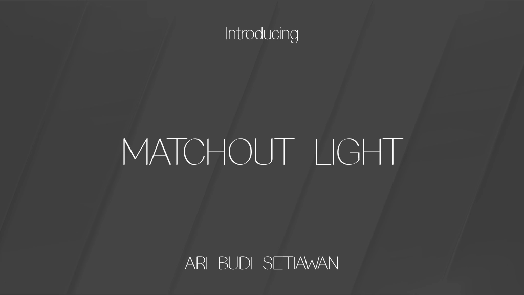 MATCHOUT LIGHT 글꼴 샘플 이미지  1