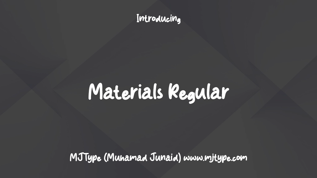 Materials Regular Imágenes de muestra de fuentes  1