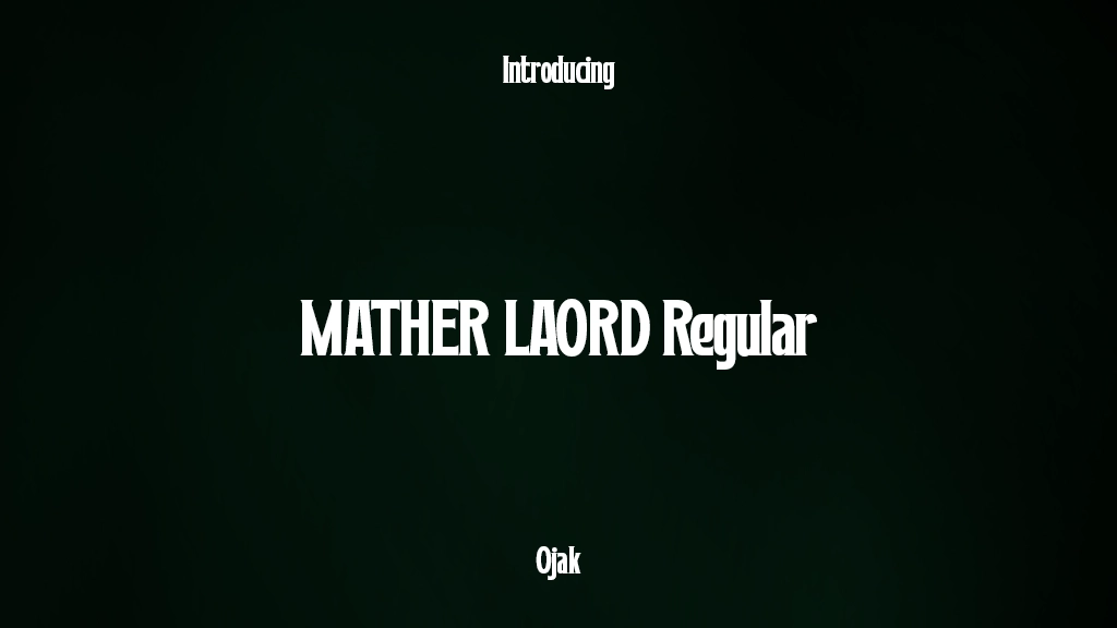 MATHER LAORD trial Regular Imagens de amostra de fonte  1