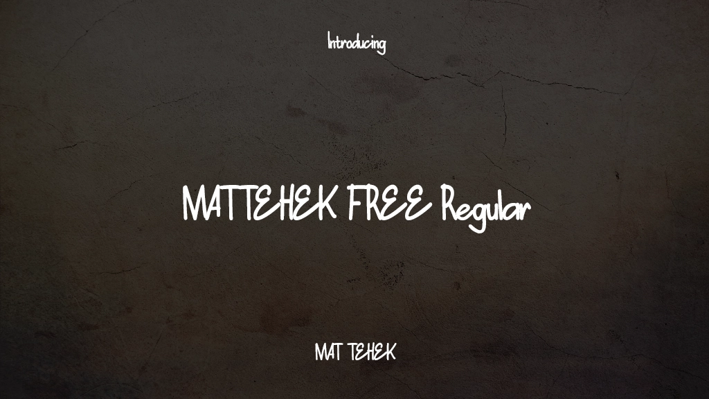 MATTEHEK FREE Regular Imágenes de muestra de fuentes  1