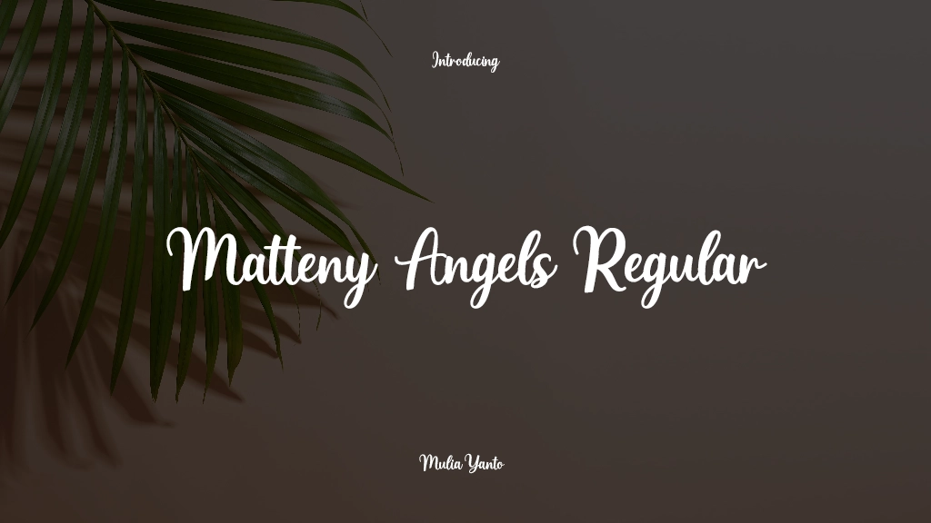 Matteny Angels Regular Beispielbilder für Schriftarten  1