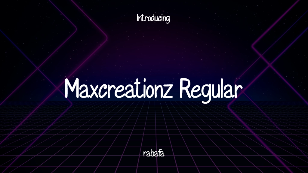 Maxcreationz Regular Beispielbilder für Schriftarten  1