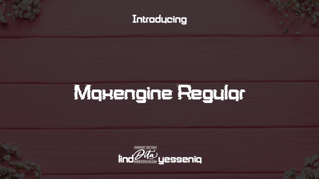 Maxengine Regular Font Sample Images  1