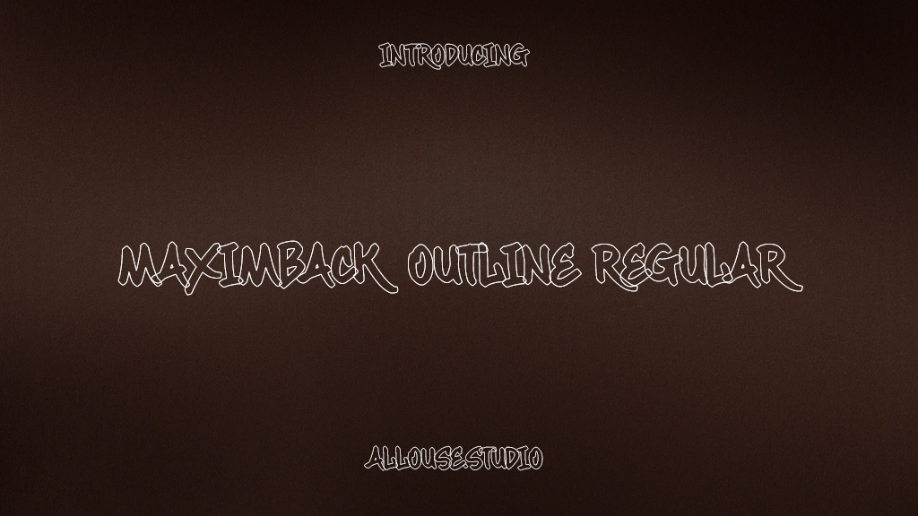 Maximback Outline Regular Font Sample Images  1