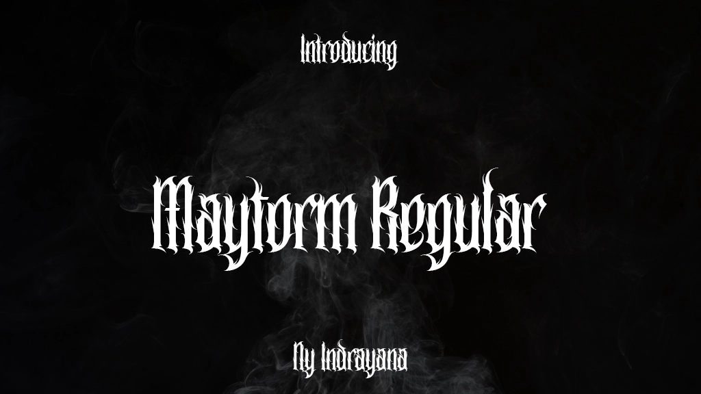 Maytorm Regular Font Sample Images  1