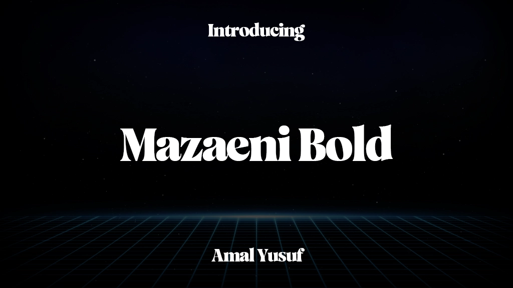 Mazaeni Trial Bold Font Sample Images  1