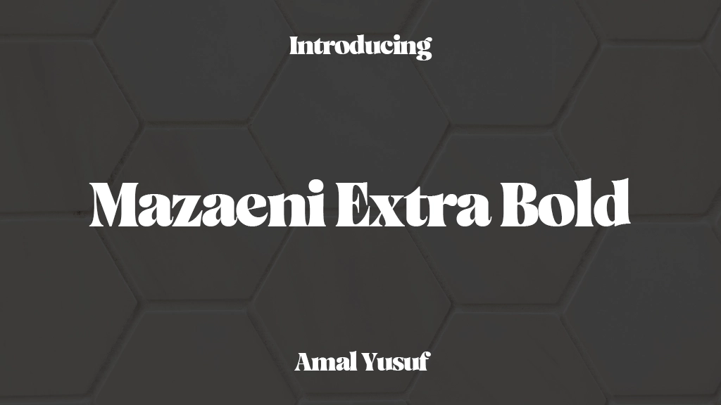 Mazaeni Trial Extra Bold Font Sample Images  1