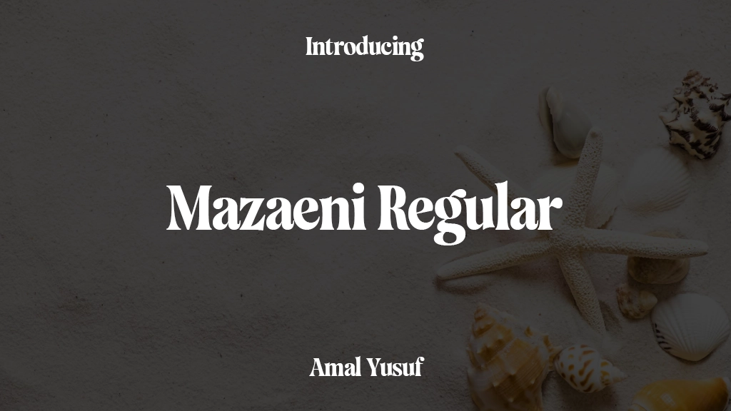 Mazaeni Trial Regular Font Sample Images  1