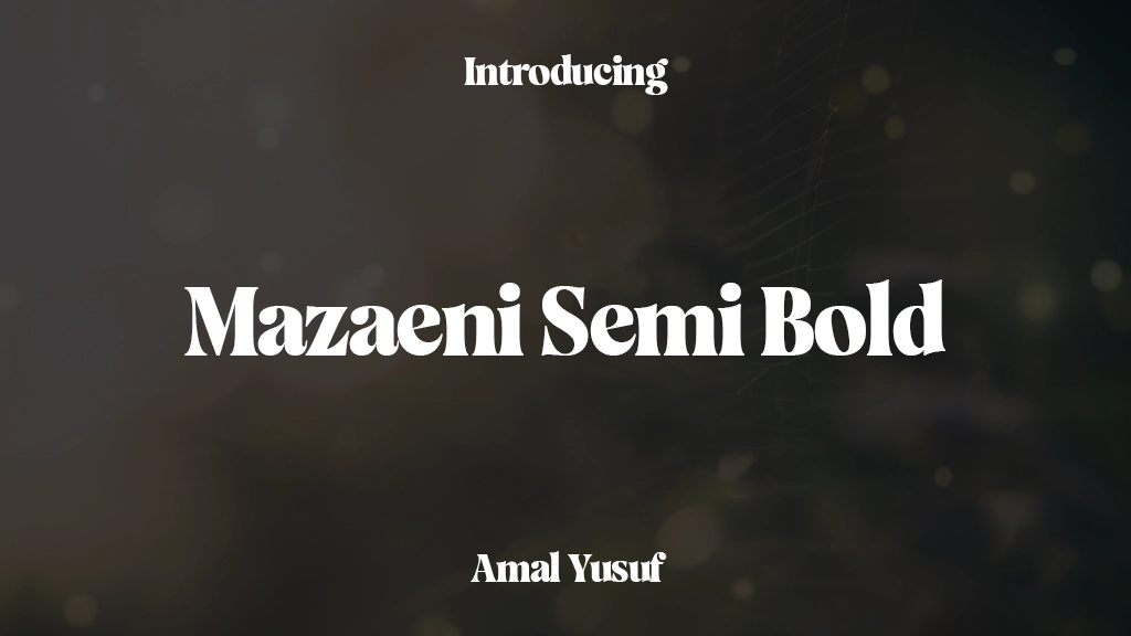 Mazaeni Trial Semi Bold Font Sample Images  1