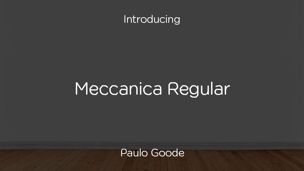 Meccanica Regular Font Sample Images  1