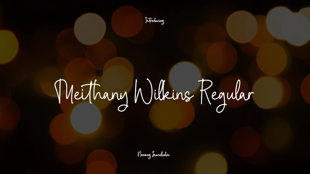 Meithany Wilkins Regular Images d’exemples de polices  1