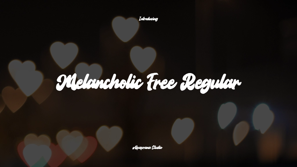 Melancholic Free Regular Imagens de amostra de fonte  1