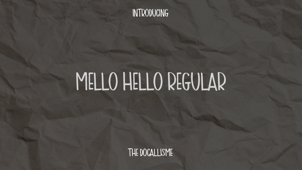 Mello Hello Regular フォントサンプル画像  1