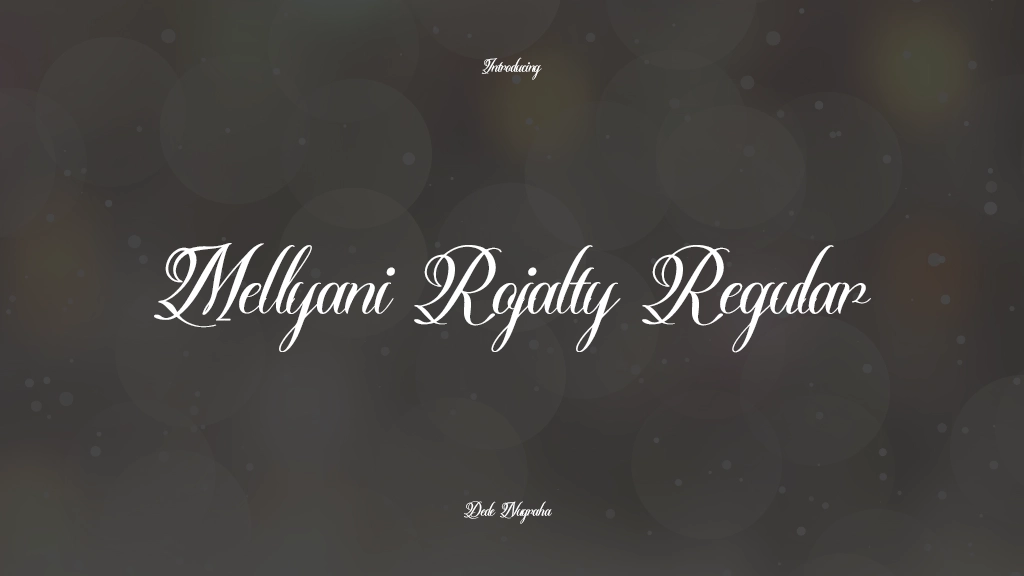 Mellyani Rojalty Regular 글꼴 샘플 이미지  1