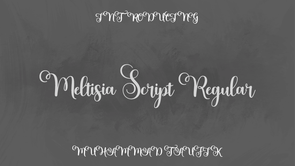 Meltisia Script Regular Font Sample Images  1