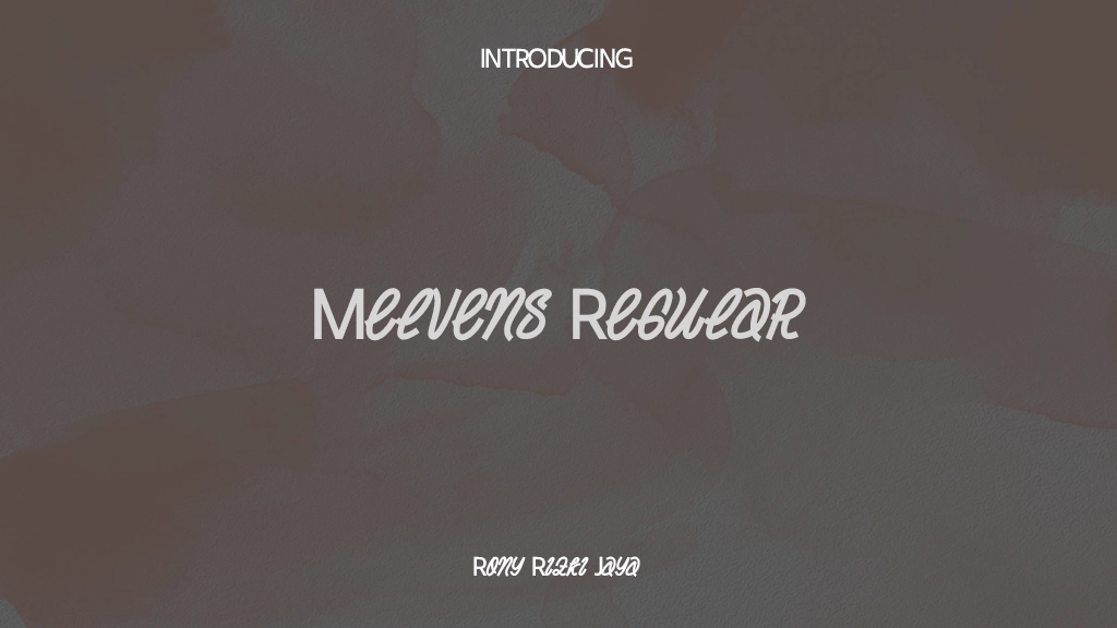 Melvens Regular Font Sample Images  1