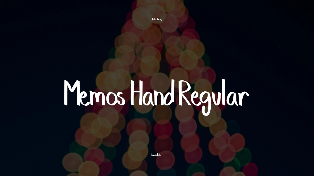 Memos Hand Regular Font Sample Images  1