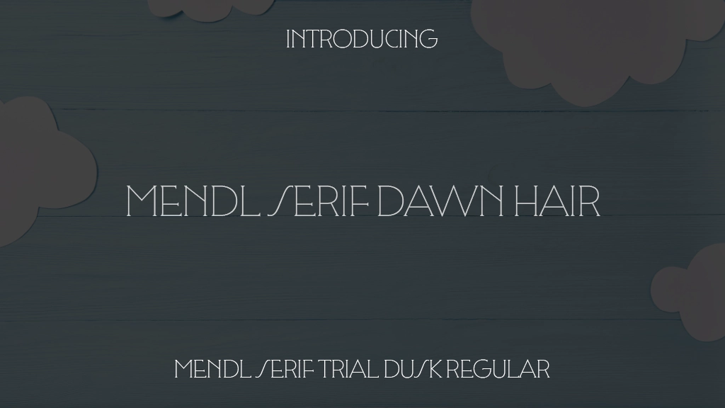 Mendl Serif Trial Dawn Hair Font Sample Images  1