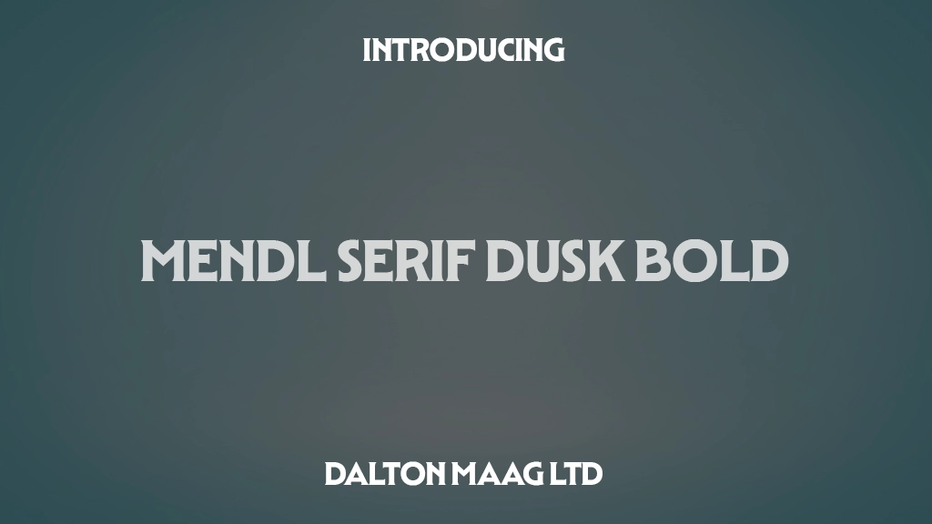 Mendl Serif Trial Dusk Bold Font Sample Images  1