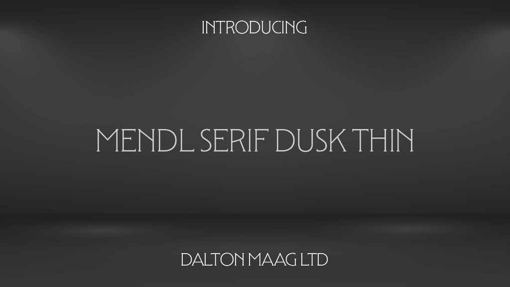 Mendl Serif Trial Dusk Thin Font Sample Images  1