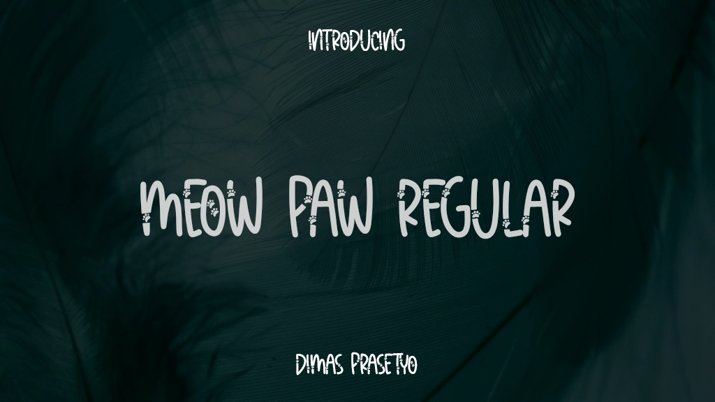 Meow Paw Regular 字体样本图像  1