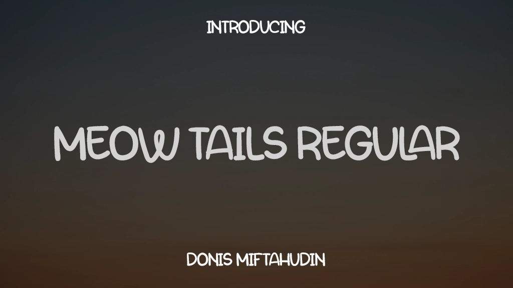 Meow Tails Personal Use Regular Font Sample Images  1