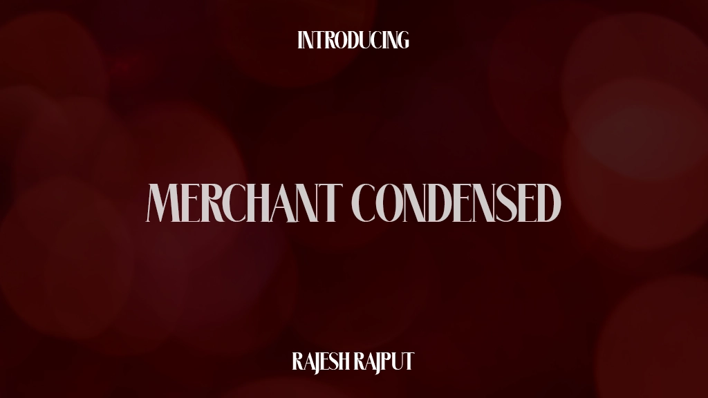 Merchant Condensed Font Sample Images  1