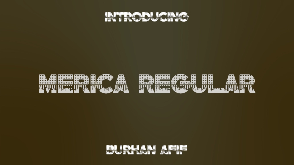 Merica Regular Font Sample Images  1