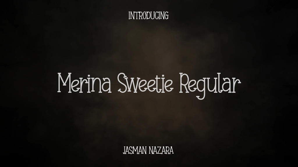 Merina Sweetie Regular 字体样本图像  1