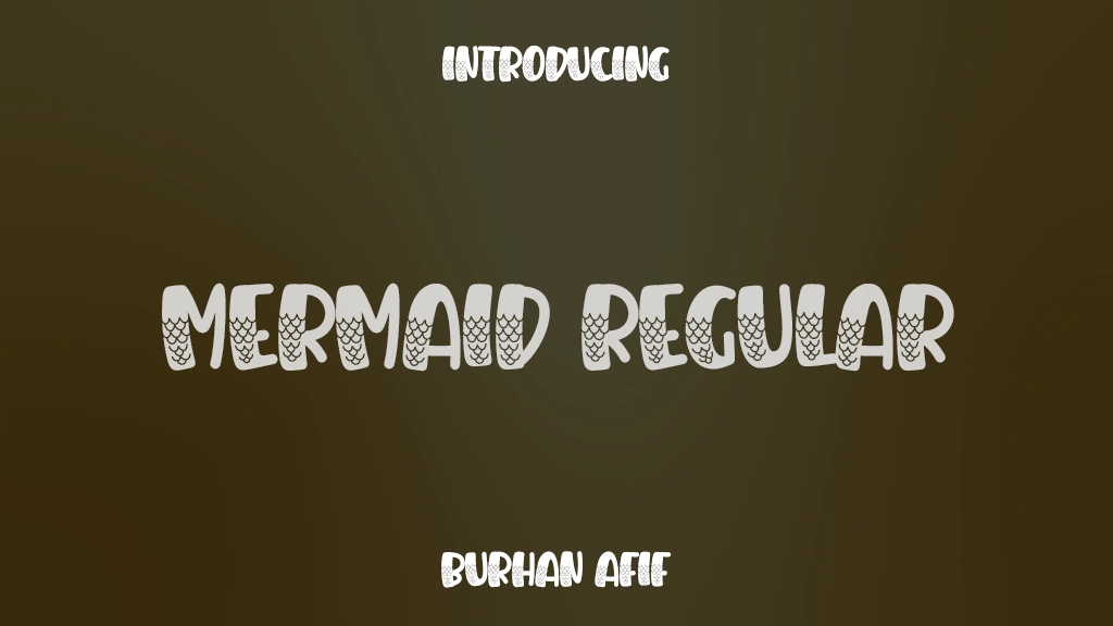 Mermaid Regular Images d’exemples de polices  1