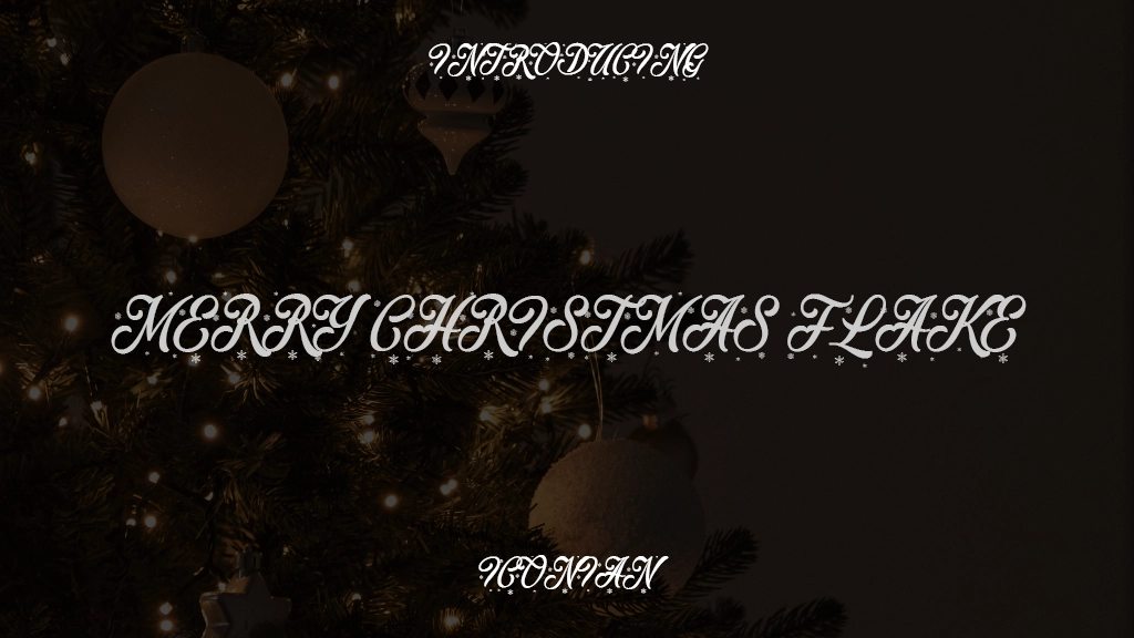 Merry Christmas Flake Font Sample Images  1