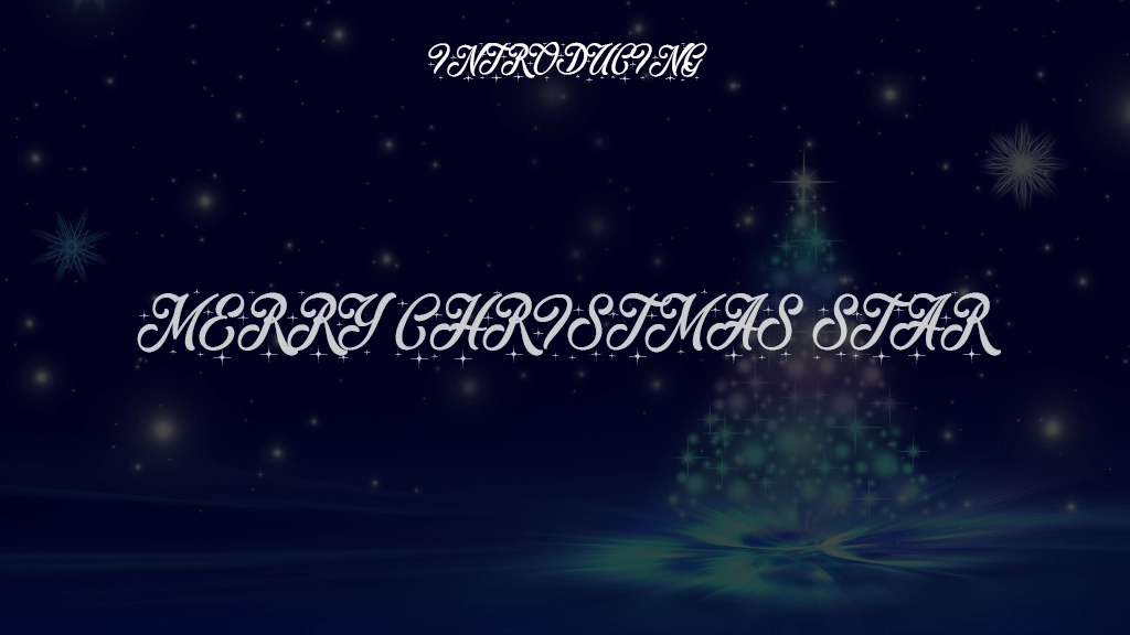 Merry Christmas Star Font Sample Images  1