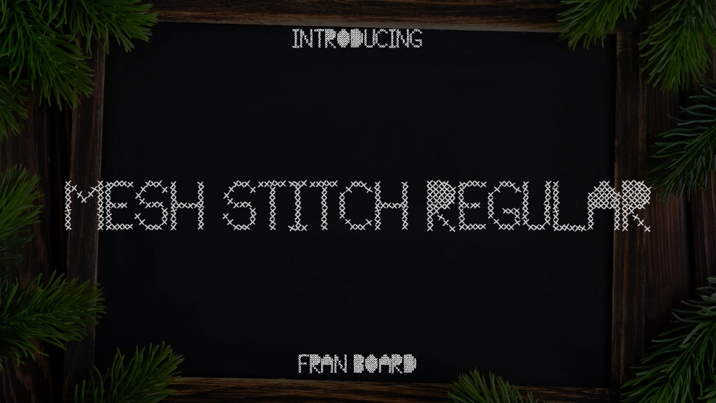 Mesh Stitch Regular Immagini di esempio dei caratteri  1