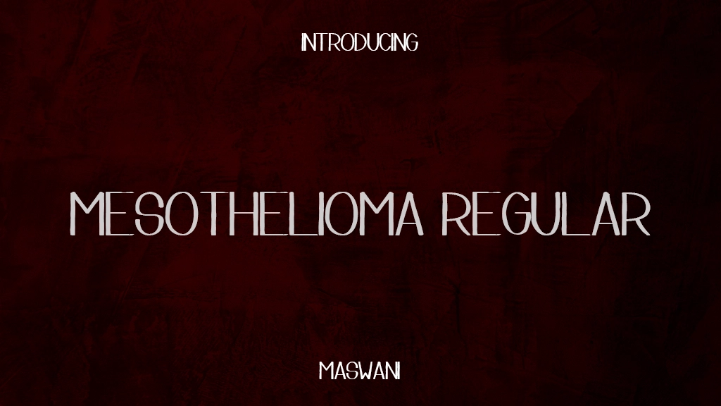 Mesothelioma Regular Font Sample Images  1