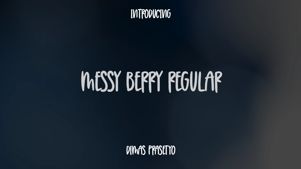 Messy Berry Regular Beispielbilder für Schriftarten  1