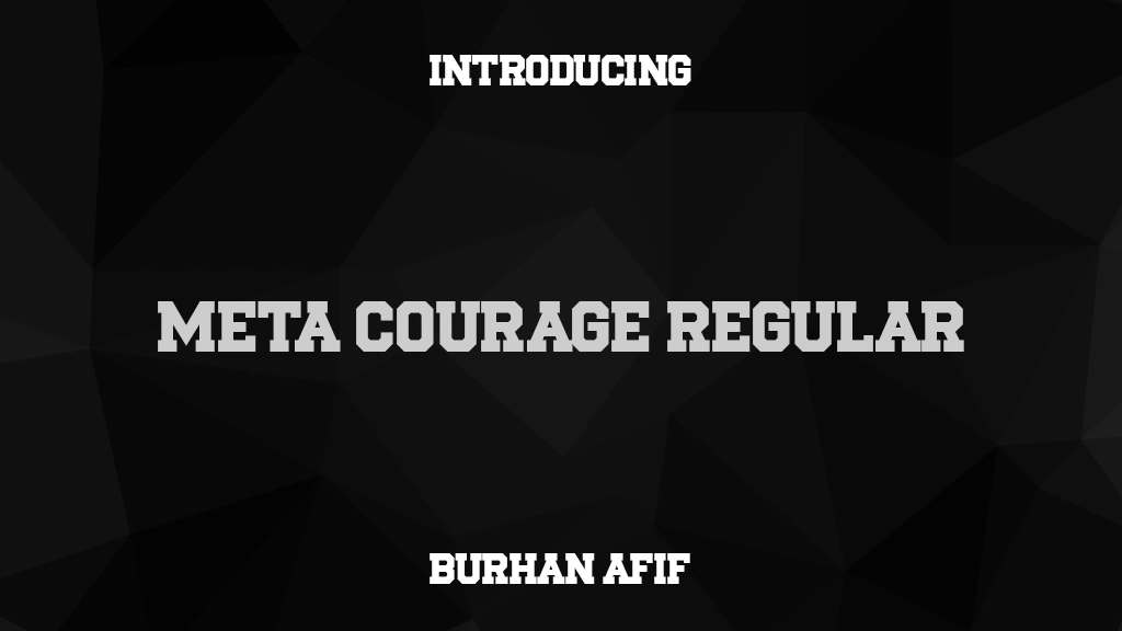 Meta Courage Regular 字体样本图像  1