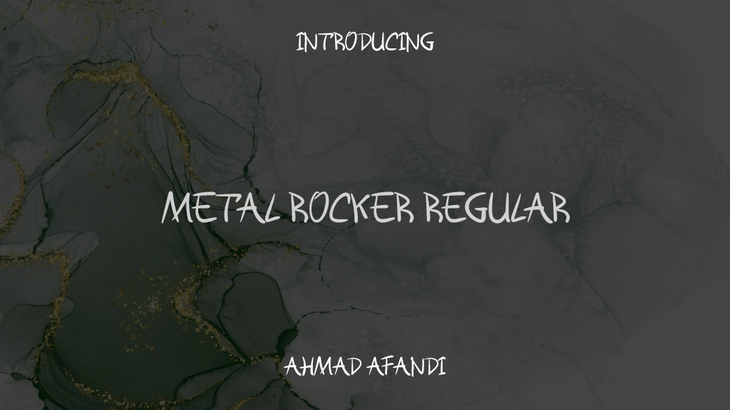 Metal rocker Regular Font Sample Images  1