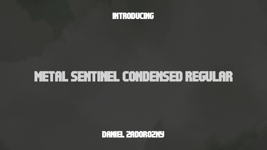 Metal Sentinel Condensed Regular 字体样本图像  1