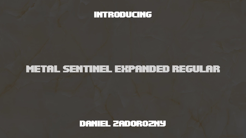 Metal Sentinel Expanded Regular 글꼴 샘플 이미지  1